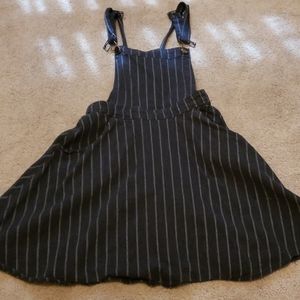 Black and gray overall dress